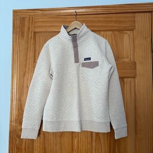 Patagonia Cream Women's Organic Cotton Quilt Snap-T Pullover
